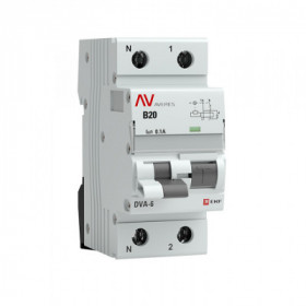 Дифференциальный автомат DVA-6 1P+N 20А (B) 100мА (AC) 6кА EKF AVERES Дифференциальный автомат DVA-6 1P+N 20А (B) 100мА (AC) 6кА EKF AVERES