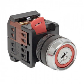 Переключатель АKS-22 черный c замком возвратный NO+NC EKF PROxima