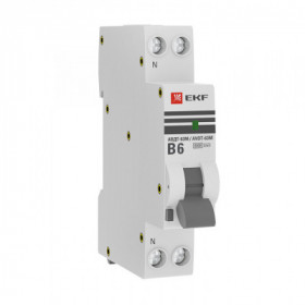 Дифференциальный автомат АВДТ-63М 6А/10мА (1мод хар B электронный тип AС) 6кА EKF PROxima