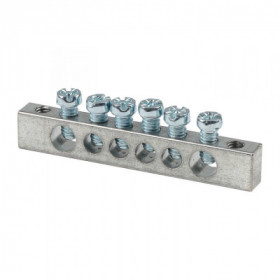 Шина PEN "ноль-земля" (6x9мм) 6 отв цинк крепеж по краям EKF