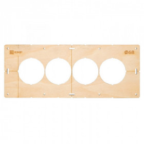 Шаблон для подрозетников c 4 отв диам 68 мм EKF Expert