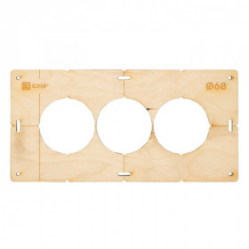 Шаблон для подрозетников c 3 отв диам 68 мм EKF Expert