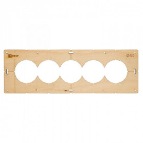 Шаблон для подрозетников c 5 отв диам 82 мм EKF Expert