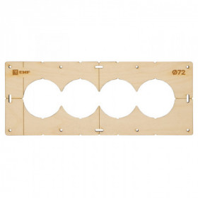 Шаблон для подрозетников c 4 отв диам 72 мм EKF Expert
