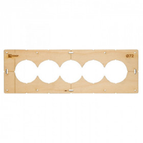Шаблон для подрозетников c 5 отв диам 72 мм EKF Expert