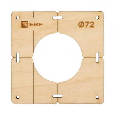 Шаблон для подрозетников c 1 отв диам 72 мм EKF Expert