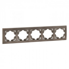 Валенсия Рамка 5-местная графит EKF