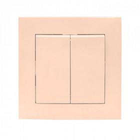 Валенсия выключатель 2-кл 10А кремовый EKF PROxima