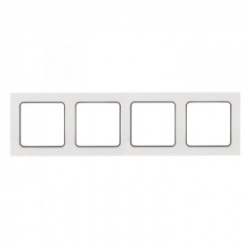 Стокгольм Рамка 4-местная белая с линией цвета черный EKF PROxima