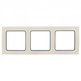Стокгольм Рамка 3-местная белая с линией цвета черный EKF PROxima