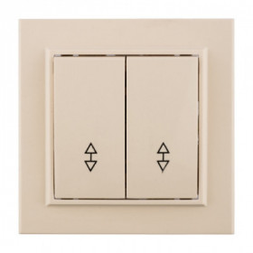 Выключатель 2-кл СП проходной 10А бежевый Минск EKF