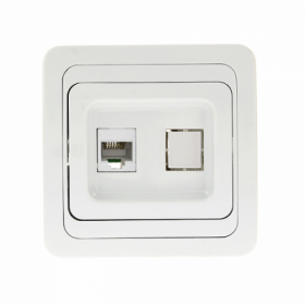 Розетка RJ-45 1-мест бел Лондон EKF PROxima