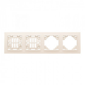 Рамка 4-местная горизонтальная бежевый Минск EKF