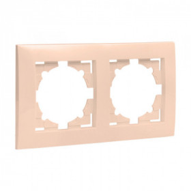 Валенсия рамка 2-местная кремовая EKF PROxima