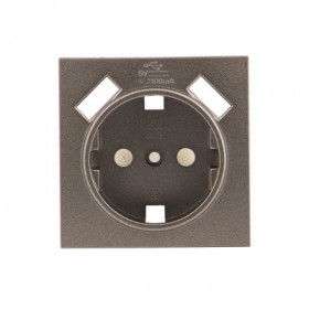 Валенсия лицевая панель розетки 1-местной с/з 16А графит с защ штор с 2 USB 2 1А EKF PROxima
