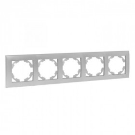 Валенсия Рамка 5-местная сталь EKF