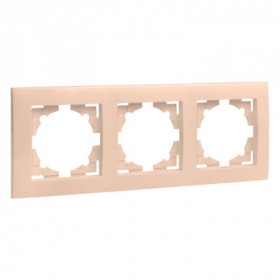 Валенсия рамка 3-местная кремовая EKF PROxima