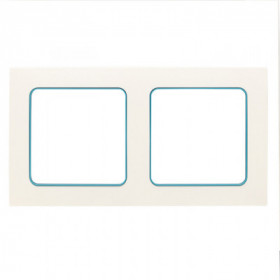 Стокгольм Рамка 2-местная белая с линией цвета синий EKF PROxima
