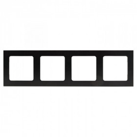 Стокгольм Рамка 4-местная металлическая черная EKF PROxima