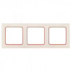 Стокгольм Рамка 3-местная белая с линией цвета красный EKF PROxima