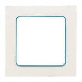 Стокгольм Рамка 1-местная белая с линией цвета синий EKF PROxima