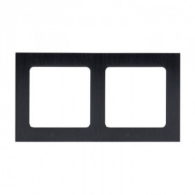 Стокгольм Рамка 2-местная металлическая черная EKF PROxima