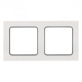 Стокгольм Рамка 2-местная белая с линией цвета черный EKF PROxima