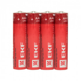 Алкалиновая батарейка типа ААА(LR03) шринк 4шт EKF