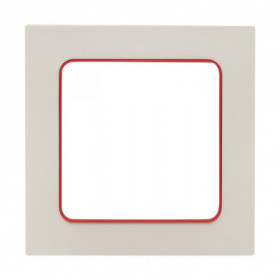 Стокгольм Рамка 1-местная белая с линией цвета красный EKF PROxima