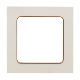 Стокгольм Рамка 1-местная белая с линией цвета шампань EKF PROxima