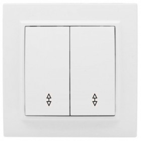 Выключатель 2-кл СП проходной 10А белый Минск EKF Basic