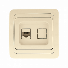 Розетка Phone 1-мест беж Лондон EKF PROxima