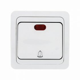Кнопка звонка с инд 10А бел Лондон EKF PROxima