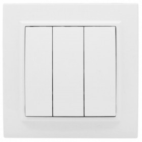 Минск Выключатель 3-клавишный СП 10А белый EKF Basic