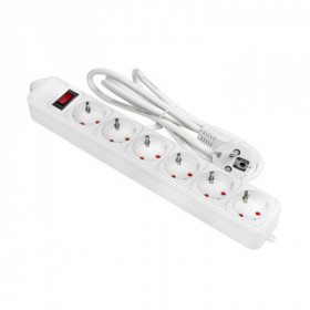 Сетевой фильтр 6*1 8м 16А/3 2кВт с выкл c/з ПВС 3х1 0 Блокбастер XL EKF PROxima