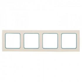 Стокгольм Рамка 4-местная белая с линией цвета синий EKF PROxima