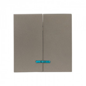 Валенсия лицевая панель выключателя 2-кл с индикатором 10А кашемир EKF PROxima