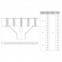 Ответвитель T-образный для лестничного лотка 80х600 мм EKF