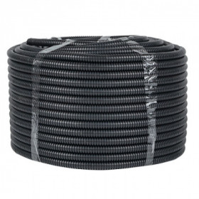 Труба гофр негорючая безгалогеновая FRHF с протяжкой d16 мм (100 м) черная EKF-Plast