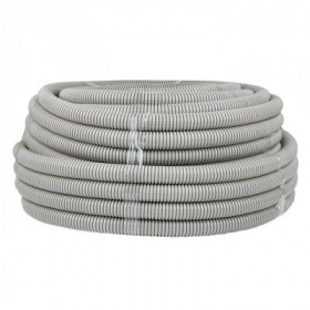 Труба гофр ПВХ с протяжкой d32 мм (50 м) серая EKF-Plast