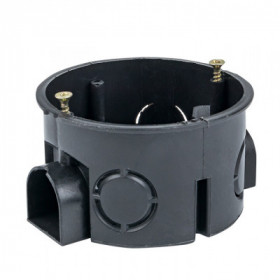 Коробка установочная приборная КМТ-010-044 со стыковочными узлами и саморезами для твердых стен (71х42) розничный...