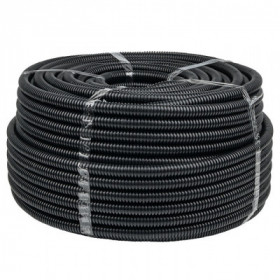 Труба гофр негорючая безгалогеновая FRHF с протяжкой d63 мм (15 м) черная EKF-Plast