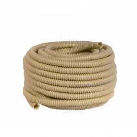 Труба гофр ПВХ с протяжкой d20 мм (25 м) светлое дерево EKF-Plast