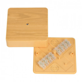 Коробка разветвительная КМР-030-032кг (100х100х28) с клеммником светлое дерево EKF PROxima