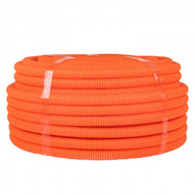 Труба гофр ПНД с протяжкой d25 мм (75 м) оранжевая EKF-Plast