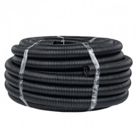 Труба гофр ПНД с протяжкой d40 мм (25 м) черная EKF-Plast