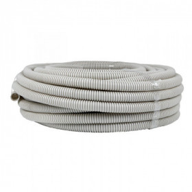 Труба гофр ПВХ с протяжкой d25 мм (25 м) серая EKF-Plast