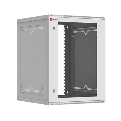 Шкаф телекоммуникационный настенный разборный 15U (600х650) дверь стекло Astra серия EKF PROxima