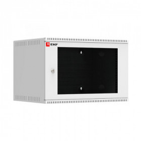 Шкаф телекоммуникационный настенный 6U (600х450) дверь стекло Astra серия EKF PROxima