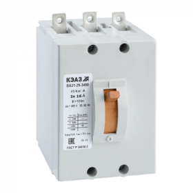 Выключатель автоматический ВА21-29-340010-6,3А-12Iн-400AC-З/П-У3-КЭАЗ